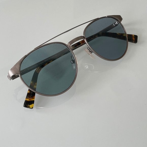Ermenegildo Zegna Matte Gunmetal Round Sunglasses - Picture 2 of 9